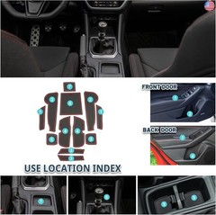 WRX Door Slot Mats for 2022-2025 Subaru WRX Accessories 12PCS/Sets Non-Slip