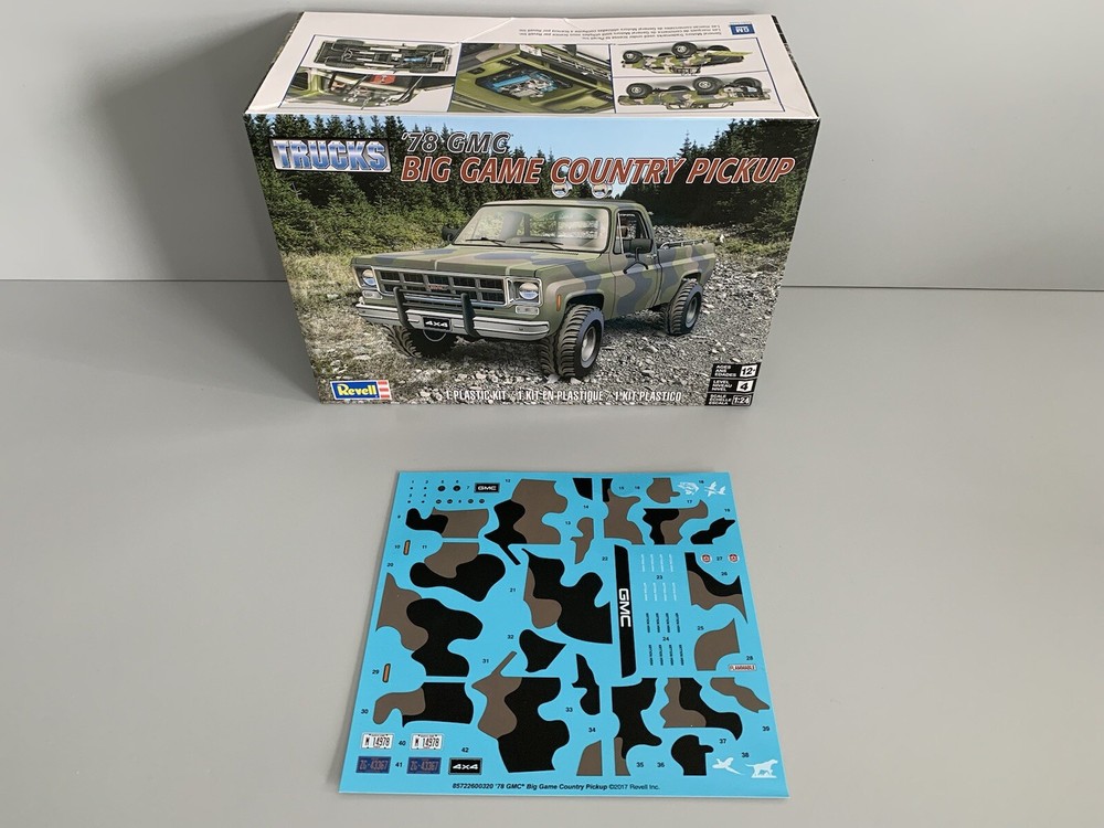 Revell 1/24 1978 GMC BIG GAME COUNTRY PICKUP Water slide Decals /JUNKYARD