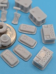 3D Printed 1/25th Scale 16 Piece Automotive Detail Parts Kit Turbo, 3A
