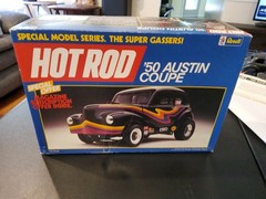REVELL – HOT ROD ’50 AUSTIN COUPE DRAG GASSER – WITH OPTIONAL DECALS -#2