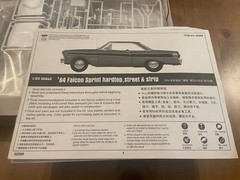 Trumpeter #02508 1:25 ‘64 Falcon Sprint Hardtop, Street & Strip Kit /SEE NOTE
