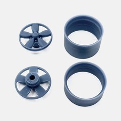 1/24 Resin 15 inch Daisy Wheels, BFGoodrich Radial T/A Tires, and Brake Set