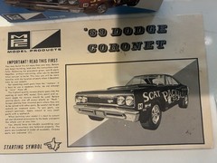 RARE 1969 DODGE CORONET R/T SUPERBEE MPC 1/25 VINTAGE MODEL Excellent Condition