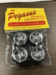 1/24 /25 Pegasus Chrome Rims W/Tires #1284 Altas