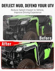 Front Fender Flares for Honda Pioneer 520/500, Fender Flares Extended Mud