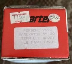 Starter Porsche 962C Marukatsu 20 Team Lee Davey Le Mans 1990 Car Resin Kit 1:43