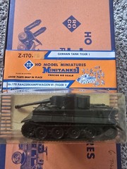 German Tank Tiger 1 Z-170 HO Model Miniatures Minitanks Panzerkampfwagen VI Rare