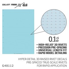 Galaxy G48112-116 1/48 HYPER-DETAIL 3D RAISED RIVET DECALS