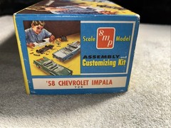 VERY RARE!! Vintage SMP 1958 Chevrolet Impala CONVERTIBLE Model Car Kit. NICE!!