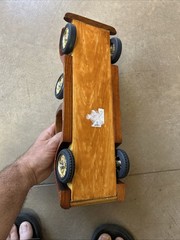 Vintage Wooden Hand Carved Classic Car 15″