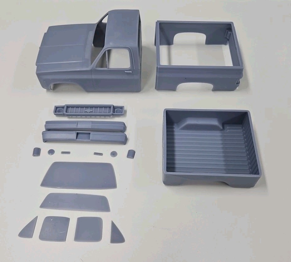 ABS-LIKE RESIN 3D PRINTED 1/25 1974 CHEVROLET C10 SHORT BED FLEETSIDE BODY