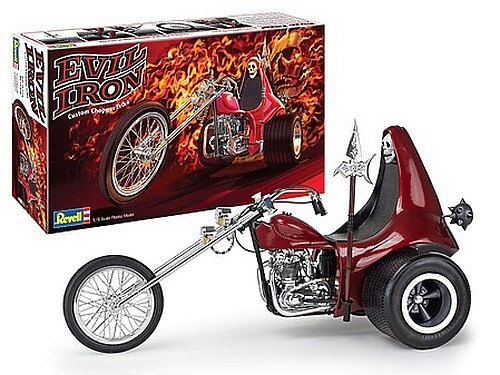 Revell Evil Iron Custom Chopper Trike – Plastic Model Motorcycle Kit – 1/8