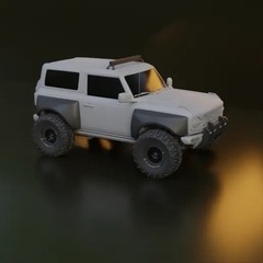 1/25 2021 Bronco Body Kit With wheels 3d Printed