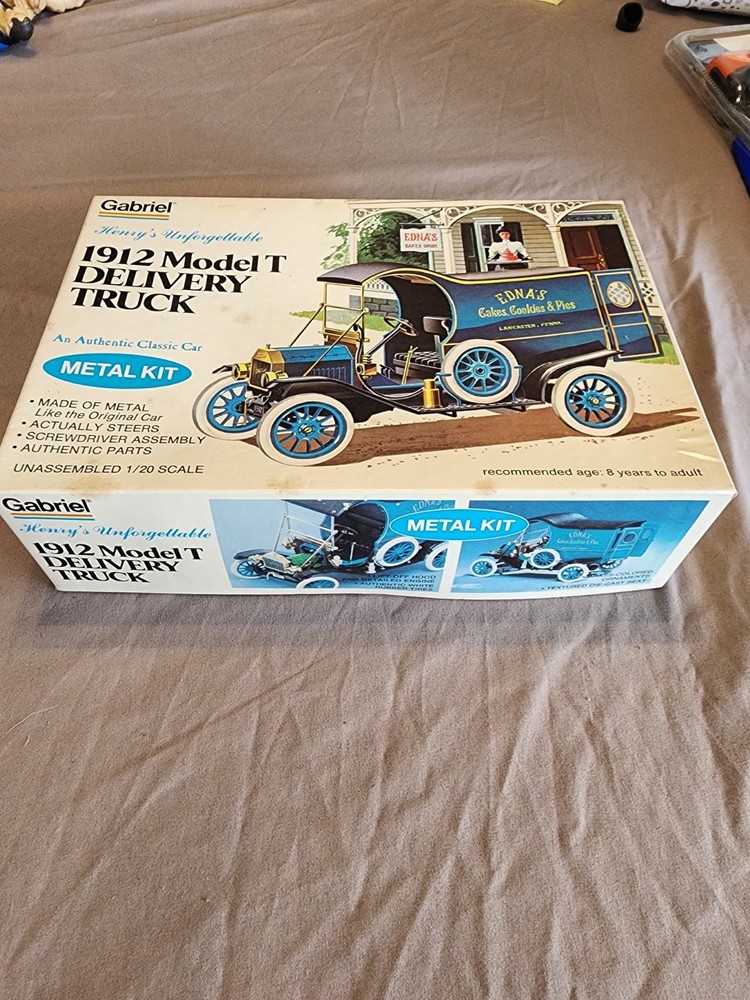 Vintage Model Gabriel 1912 Model T Delivery Truck Metal Kit Sealed Contents!