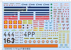 1/18 Sports Racing Car Markings Logos Numbers Model Kit Water Slide Decal