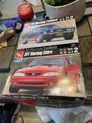 AMT ETRL 1:25 ’67 MUSTANG FASTBACK MODEL KIT Lot & Started SVT Mustang Cobra