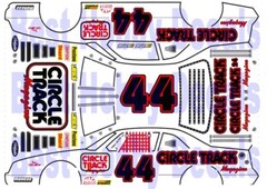 #44 Circle Track Black Numbers 1/24th – 1/25th Scale Waterslide Decals