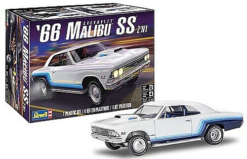 Revell 1966 Chevy Malibu SS (2 in 1) – Plastic Model Car Kit – 1/24 Scale