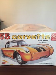 Vintage AMT 1:25 Model Kit 1955 Corvette Drag or Stock Sealed