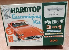 AMT 62 Pontiac Bonnieville model kit original 60s 3 in 1 unbuilt screw bottom