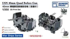 Bunker Studio 1/350 USN Oerlikon 20mm AA guns 3D print sets (10 pcs) WS35010