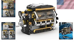 Karei V8 Engine Building Set – 1065 PCS Model Kit with Electric & Manual Modes