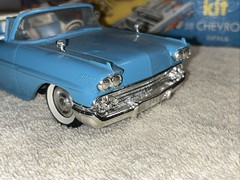 VERY RARE!! Vintage SMP 1958 Chevrolet Impala CONVERTIBLE Model Car Kit. NICE!!