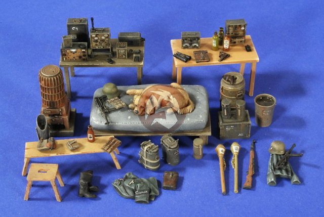 Verlinden 1/35 German Bunker Shelter Command Post Interior Accessories WWII 2670