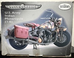 TESTORS #717 – U.S. Army Indian Motorcycle – 1:6 Scale – NEW!! open box