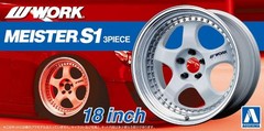 Aoshima 1/24 WORK MEISTER S1 3 PIECE 18″ Inch Model Wheel Set