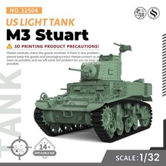 SSMODEL SS32504 1/32 Military Model Kit US M3 Stuart Light Tank
