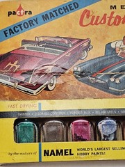 Vintage 1957 Pactra Namel Metallic Customizing Paint Set Factory Matched # 59-C