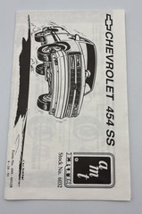AMT, Chevrolet, C1500, 454SS, Model Kit, 1:25 Scale, 6032, 1991, Extra Parts.