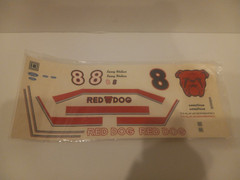 #8 Kenny Wallace Red Dog 1/24th , 1/25th Scale Waterslide Decal Sheet