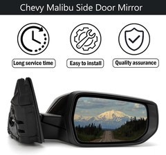 7-Pin Right Passenger Side Door Mirror Fit For 2016-2022 Chevy Malibu LT Hybrid