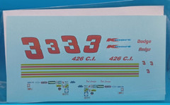 Unknown | No. ? | 1:25 #3 K-Mart Fred Lorenzen 1969 Dodge Decals