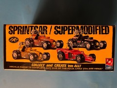 DIRTRACK RACECARS SUPERMODIFIED SPRINTCAR MODEL KIT AMT ERTL 1/25 SCALE NEW LOOK