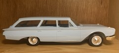 Vintage 1960 Hubley Light Blue Ford Station Wagon Dealer Promo Authentic Scale
