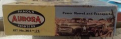 VINTAGE [1957] AURORA POWER SHOVEL AND TRANSPORTER 1/64 -ONE BAG SEALED