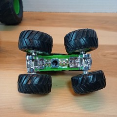 Revell Grave Digger Monster Jam Truck SnapTite Model 5″ x8″ with a Hot wheels