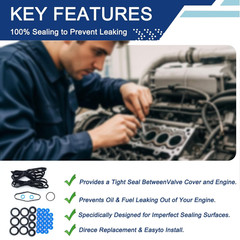 VS50879R 3.5L Valve Cover Gasket Compatible with 2013 2014 Ford F150 F-150, 2015