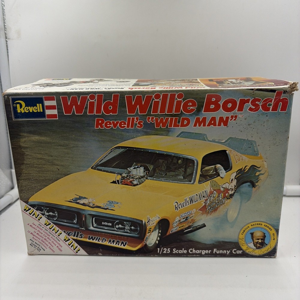 VERY RARE 1/25 WILD MAN Version WILLIE BORSCH Funny Car Model Revell Open Box