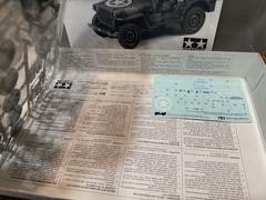 Jeep Willys MB 1/4-ton 4×4 Tamiya Item#35219 – new open box