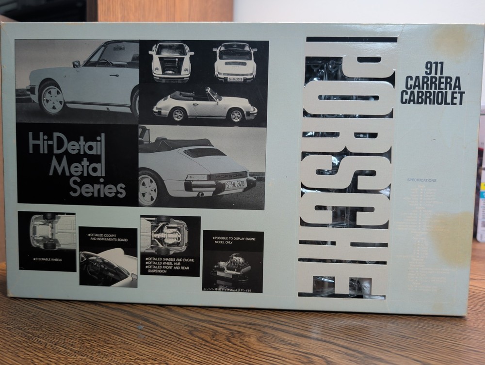 Fujimi 1/24 Porsche 911 Carrera Cabriolet ’85 Hi-Detail Metal Series Rare Japan