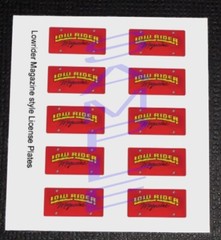 LOWRIDER style miniature PLATES for 1/25 scale MODEL CARS—PLEASE READ