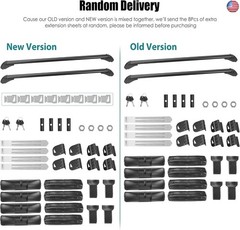 43″ Universal Roof Rack Cross Bars, Upgraded Aluminum Lockable Crossbars with