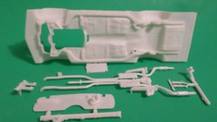 1967 GTO Pontiac 1/25 frame chassis axle rear end exhaust firewall model car lot