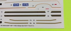 Decal Sheet Olds Cutlass Oldsmobile 442 FE3-X 1/25 Revell Stripes Emblems Plates