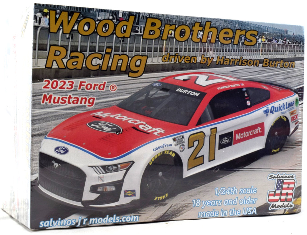 Salvinos JR Models “Motorcraft” Harrison Burton 2023 Ford Mustang 1/24 Car Kit