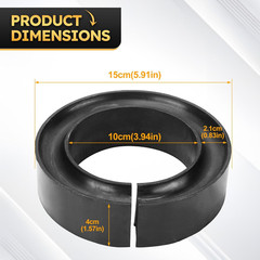 Heavy-Duty Round Rubber Coil Spring Spacer for Car, Enhance Spring Rate for 5″ &